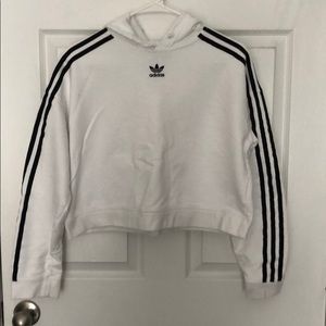 Adidas crop hooded sweatshirt